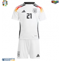 Otroški Nogometni dresi Nemčija Ilkay Gundogan #21 Domači EP 2024 Kratek Rokav (+ Kratke hlače)